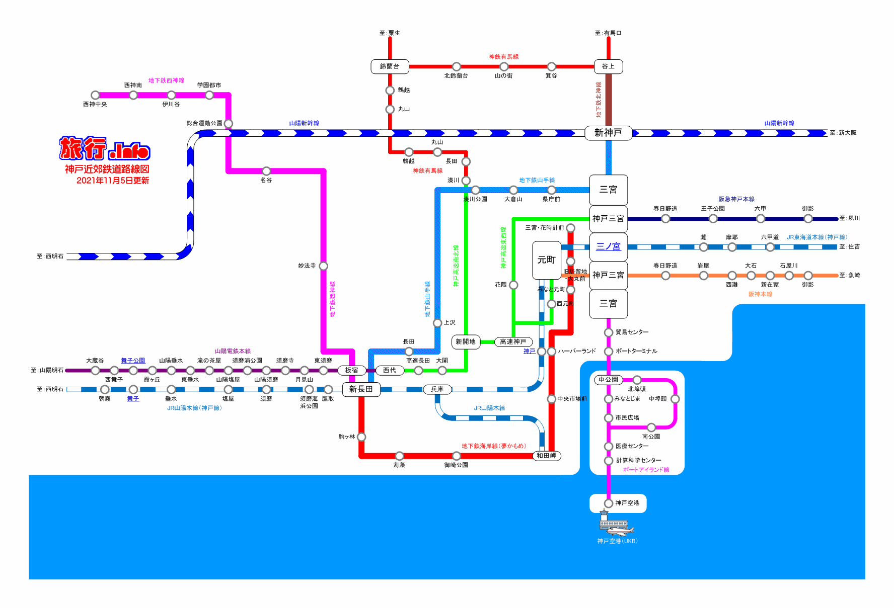 神戸＝港町＋丘のニュータウン/鉄道